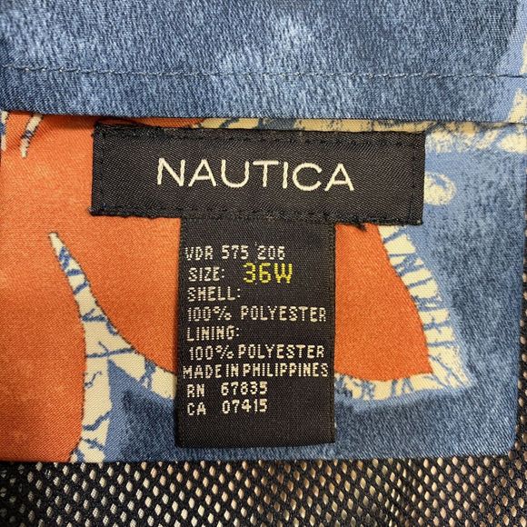 Nautica Board Shorts Men's 36 Multicolor Floral Preppy Tropical Swim Trucks - Picture 6 of 16